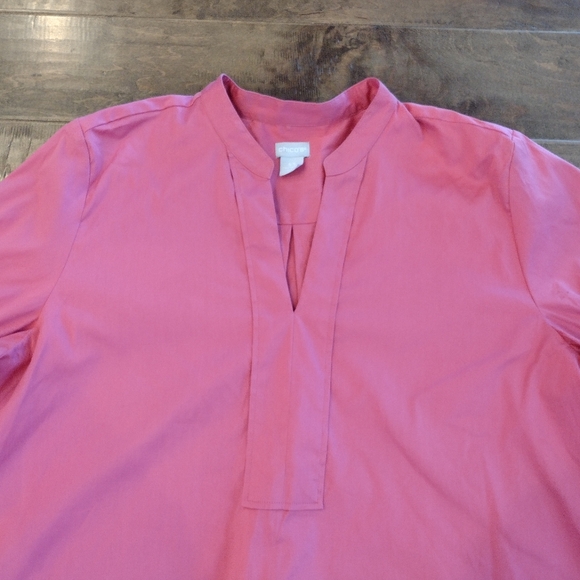 CHICO'S Women's EEUC Pink Blouse Top 3/4 sleeves - 3.5 XL XXL - Picture 3 of 10